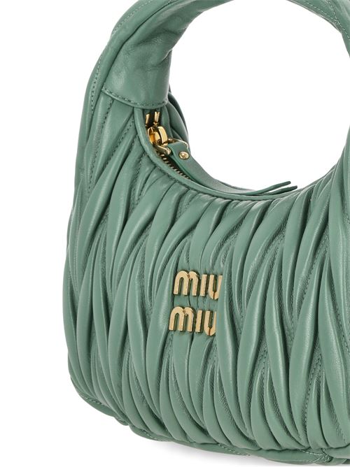 Sage green matelassé bag Miu Miu | 5BC125V-OOYN88F0092